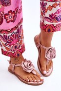 Sandały Japonki Model Carisma QQ-137 Nude - Step in style Step in style Sandały Japonki Model Carisma QQ-137 Nude - Step in style Step in style
