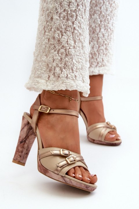 Sandały Model Maciejka 06564-22 Beige/Gold - Step in style Step in style Sandały Model Maciejka 06564-22 Beige/Gold - Step in style Step in style