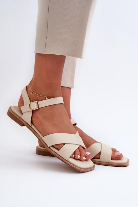 Sandały Model S.Barski KV27-003 Beige - Step in style Step in style Sandały Model S.Barski KV27-003 Beige - Step in style Step in style