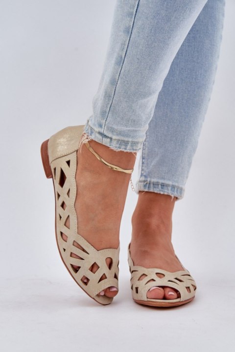 Baleriny Model Calgis ASA136-8 Gold - Step in style Step in style Baleriny Model Calgis ASA136-8 Gold - Step in style Step in style