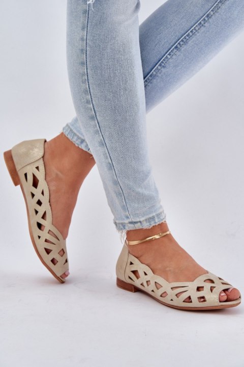 Baleriny Model Calgis ASA136-8 Gold - Step in style Step in style Baleriny Model Calgis ASA136-8 Gold - Step in style Step in style