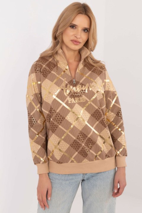 Bluza Damska Model CLM-BL-1259.59 Camel - Factory Price Factory Price Bluza Damska Model CLM-BL-1259.59 Camel - Factory Price Factory Price