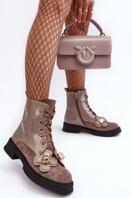 Botki Model DA MR870-76 Grey/Brown - Step in style Step in style