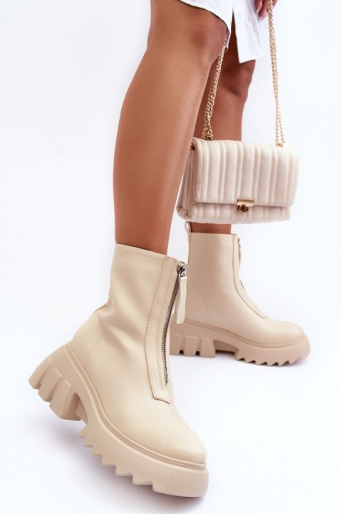 Botki Model Kusma JJ52P Beige - Step in style Step in style Botki Model Kusma JJ52P Beige - Step in style Step in style