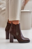 Botki Model Teresine UK155 Brown - Step in style Step in style Botki Model Teresine UK155 Brown - Step in style Step in style