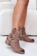 Botki Model Zazoo 60477 Beige - Step in style Step in style Botki Model Zazoo 60477 Beige - Step in style Step in style