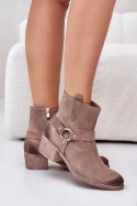 Botki Model Zazoo 60477 Beige - Step in style Step in style Botki Model Zazoo 60477 Beige - Step in style Step in style