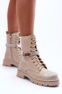 Botki Workery Model Totah 52022 Beige - Step in style Step in style Botki Workery Model Totah 52022 Beige - Step in style Step in style