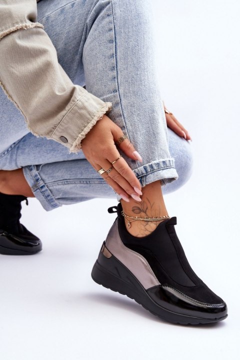 Buty Sportowe Model Farro 21PB35-4000 Black/Silver - Step in style Step in style Buty Sportowe Model Farro 21PB35-4000 Black/Silver - Step in style Step in style
