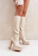 Kozaki Model Felilorn C-264 Light Beige - Step in style Step in style Kozaki Model Felilorn C-264 Light Beige - Step in style Step in style