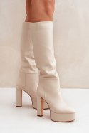 Kozaki Model Felilorn C-264 Light Beige - Step in style Step in style Kozaki Model Felilorn C-264 Light Beige - Step in style Step in style