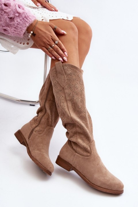 Kozaki Model S.Barski HY66-132 Beige - Step in style Step in style Kozaki Model S.Barski HY66-132 Beige - Step in style Step in style