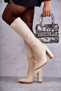 Kozaki Model Tressa NC1299 Beige Zamsz - Step in style Step in style Kozaki Model Tressa NC1299 Beige Zamsz - Step in style Step in style