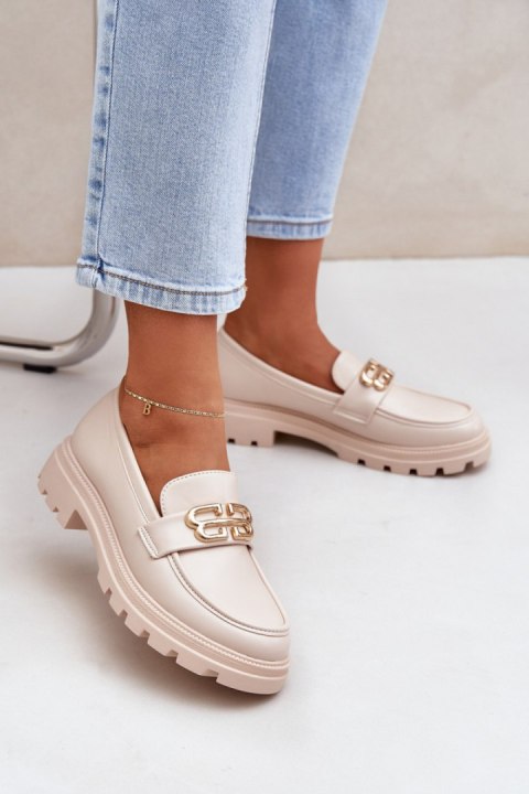 Mokasyny Model Trionna CM09P Beige - Step in style Step in style Mokasyny Model Trionna CM09P Beige - Step in style Step in style