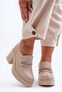 Półbuty Model Gelanor 20157 Beige Skóra - Step in style Step in style