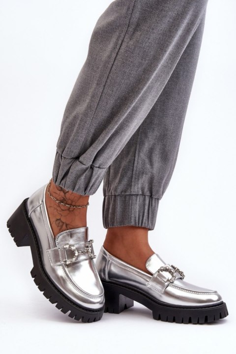 Półbuty Model Lemmitty 2646-5 Silver - Step in style Step in style Półbuty Model Lemmitty 2646-5 Silver - Step in style Step in style