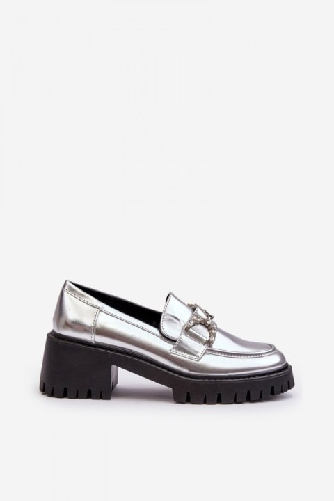 Półbuty Model Lemmitty 2646-5 Silver - Step in style Step in style Półbuty Model Lemmitty 2646-5 Silver - Step in style Step in style