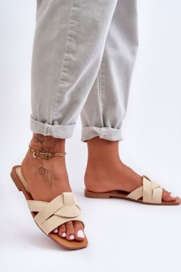 Sandał Klapki Model Aversa W-112 Beige - Step in style Step in style