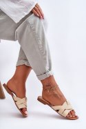 Sandał Klapki Model Aversa W-112 Beige - Step in style Step in style Sandał Klapki Model Aversa W-112 Beige - Step in style Step in style