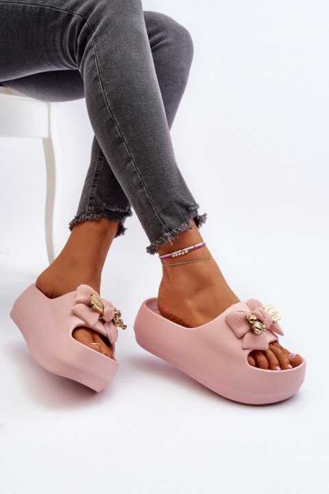Sandał Klapki Model Salessa BG155 Pink - Step in style Step in style Sandał Klapki Model Salessa BG155 Pink - Step in style Step in style