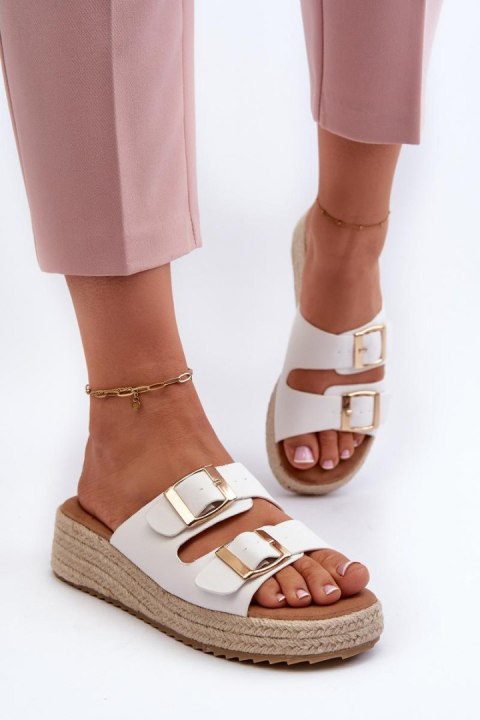 Sandał Klapki Model Zaloemi C-315 White - Step in style Step in style Sandał Klapki Model Zaloemi C-315 White - Step in style Step in style