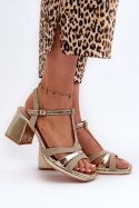 Sandały Model Lyana C-146 Gold - Step in style Step in style Sandały Model Lyana C-146 Gold - Step in style Step in style