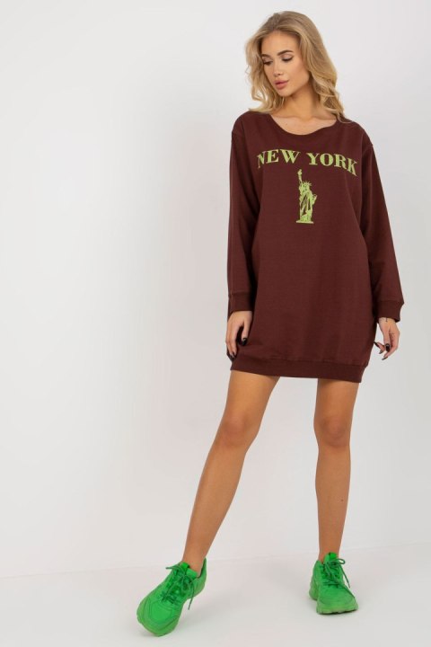 Bluza Damska Model VI-BL-3212.15X Dark Brown - Factory Price Factory Price Bluza Damska Model VI-BL-3212.15X Dark Brown - Factory Price Factory Price