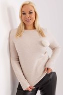 Sweter Damski Model PM-SW-PM-3706.10X Light Beige - Factory Price Factory Price Sweter Damski Model PM-SW-PM-3706.10X Light Beige - Factory Price Factory Price