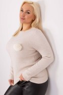 Sweter Damski Model PM-SW-PM-3706.10X Light Beige - Factory Price Factory Price Sweter Damski Model PM-SW-PM-3706.10X Light Beige - Factory Price Factory Price