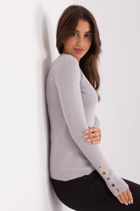 Sweter Damski Model PM-SW-PM685.39P Grey - Factory Price Factory Price Sweter Damski Model PM-SW-PM685.39P Grey - Factory Price Factory Price