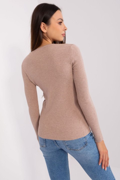 Sweter Damski Model PM-SW-Y-0078.87 Dark Beige - Factory Price Factory Price Sweter Damski Model PM-SW-Y-0078.87 Dark Beige - Factory Price Factory Price