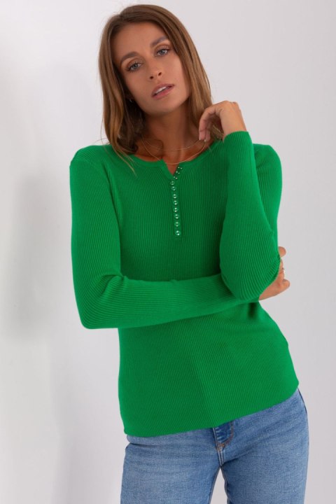 Sweter Damski Model PM-SW-Y-0078.87 Green - Factory Price Factory Price Sweter Damski Model PM-SW-Y-0078.87 Green - Factory Price Factory Price