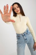 Bluzka Model BA-BZ-2302.97P Light Beige - Badu Badu Bluzka Model BA-BZ-2302.97P Light Beige - Badu Badu