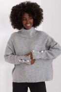 Golf Damski Model BA-SW-015.01P Grey - Badu Badu Golf Damski Model BA-SW-015.01P Grey - Badu Badu