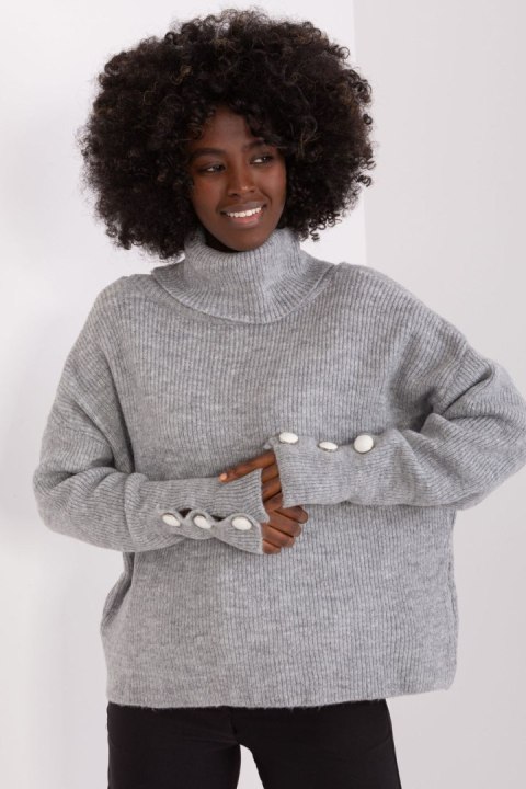 Golf Damski Model BA-SW-015.01P Grey - Badu Badu Golf Damski Model BA-SW-015.01P Grey - Badu Badu