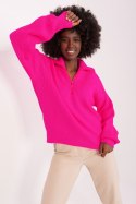Golf Damski Model BA-SW-0374.07P Fluo Pink - Badu Badu Golf Damski Model BA-SW-0374.07P Fluo Pink - Badu Badu