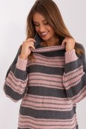 Sukienka Model BA-SK-8007.42P Grey/Pink - Badu Badu Sukienka Model BA-SK-8007.42P Grey/Pink - Badu Badu