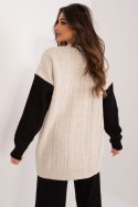 Sweter Damski Model BA-SW-0549.32 Black/Beige - Badu Badu Sweter Damski Model BA-SW-0549.32 Black/Beige - Badu Badu