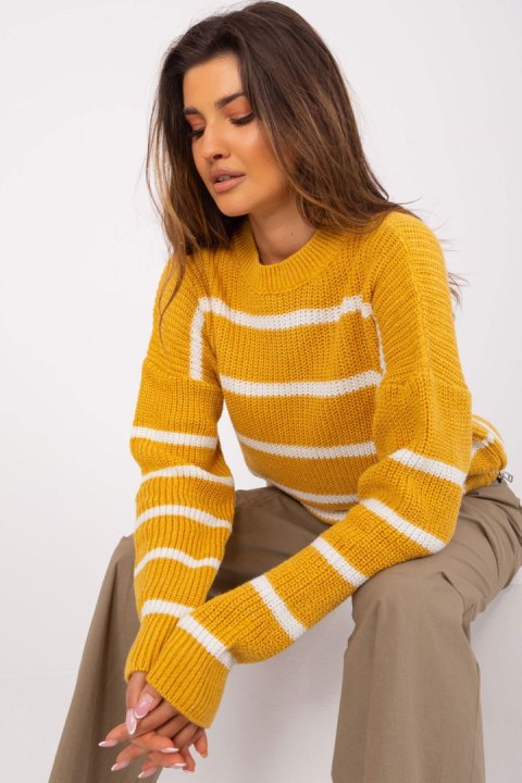 Sweter Damski Model BA-SW-8025.38P Dark Yellow - Badu Badu Sweter Damski Model BA-SW-8025.38P Dark Yellow - Badu Badu