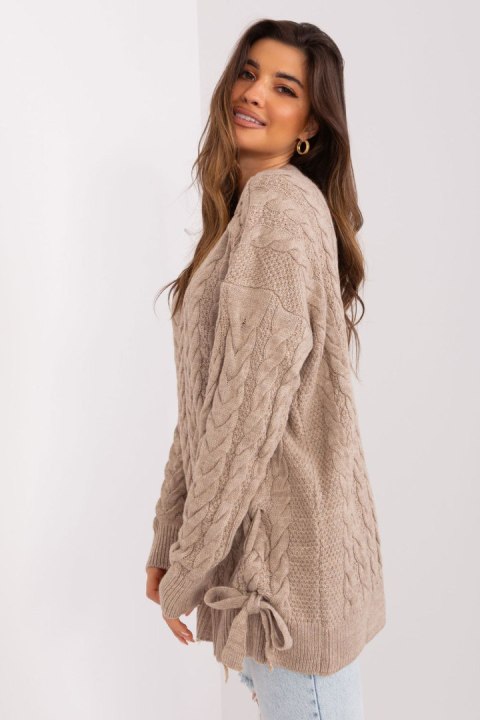 Sweter Damski Model BA-SW-8027.46P Dark Beige - Badu Badu Sweter Damski Model BA-SW-8027.46P Dark Beige - Badu Badu
