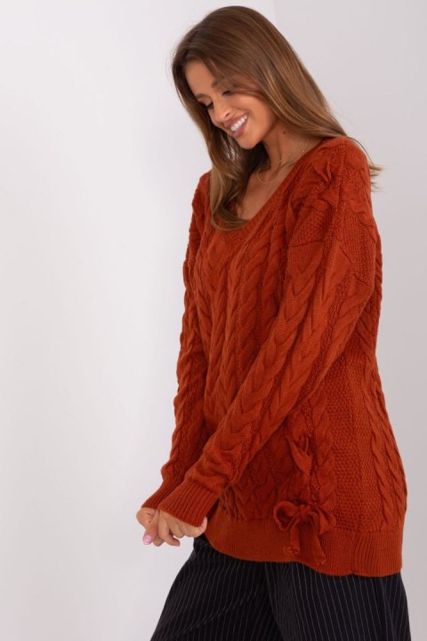 Sweter Damski Model BA-SW-8027.85P Dark Orange - Badu Badu Sweter Damski Model BA-SW-8027.85P Dark Orange - Badu Badu