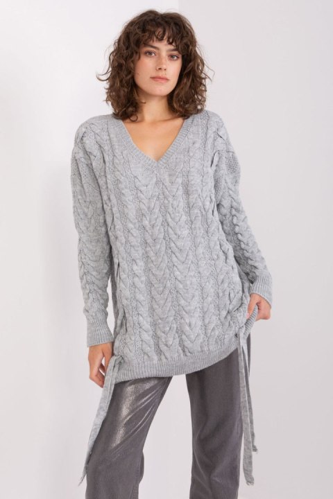Sweter Damski Model BA-SW-8027.85P Grey - Badu Badu Sweter Damski Model BA-SW-8027.85P Grey - Badu Badu