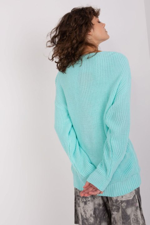 Sweter Damski Model BA-SW-8028.36P Mint - Badu Badu Sweter Damski Model BA-SW-8028.36P Mint - Badu Badu