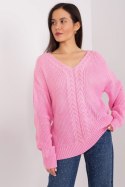 Sweter Damski Model BA-SW-8028.77 Pink - Badu Badu Sweter Damski Model BA-SW-8028.77 Pink - Badu Badu