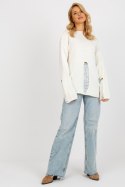 Sweter Damski Model BA-SW-8043.03 Ecru - Badu Badu Sweter Damski Model BA-SW-8043.03 Ecru - Badu Badu