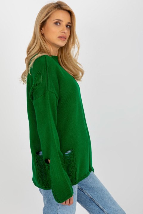 Sweter Damski Model BA-SW-8043.08X Dark Green - Badu Badu Sweter Damski Model BA-SW-8043.08X Dark Green - Badu Badu