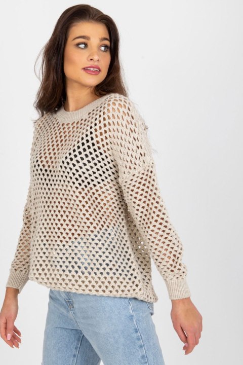 Sweter Damski Model BA-SW-9006.38P Beige - Badu Badu Sweter Damski Model BA-SW-9006.38P Beige - Badu Badu