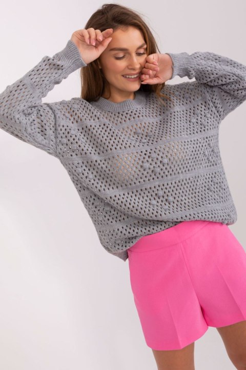 Sweter Damski Model BA-SW-9007.85P Grey - Badu Badu