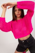 Sweter Damski Model BA-SW-9008.35P Fluo Pink - Badu Badu Sweter Damski Model BA-SW-9008.35P Fluo Pink - Badu Badu
