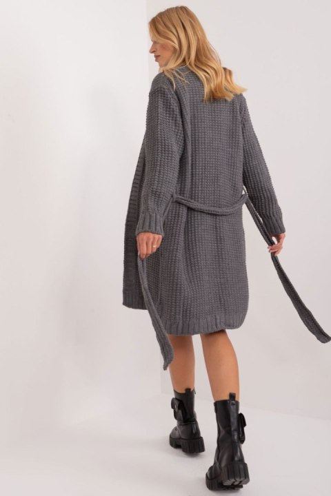 Sweter Kardigan Model BA-SW-1464.66 Dark Grey - Badu Badu Sweter Kardigan Model BA-SW-1464.66 Dark Grey - Badu Badu